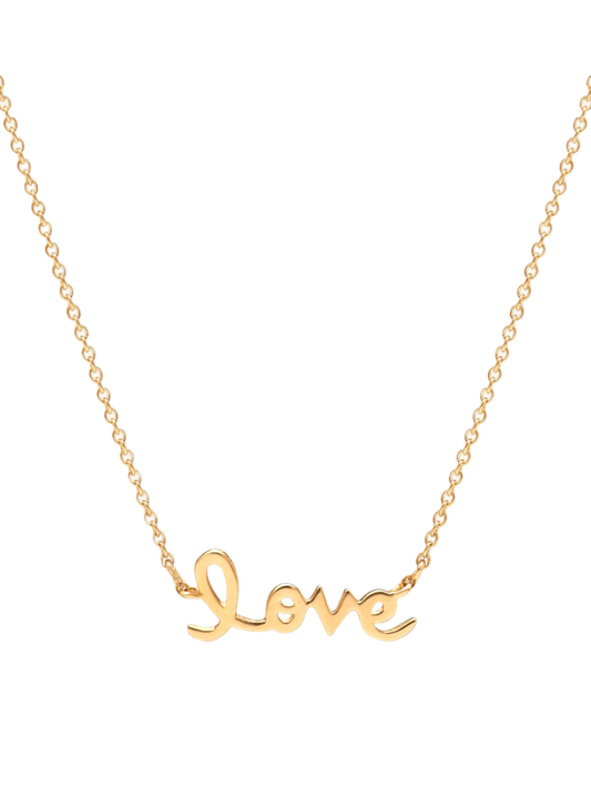 14k Yellow Gold Love Necklace