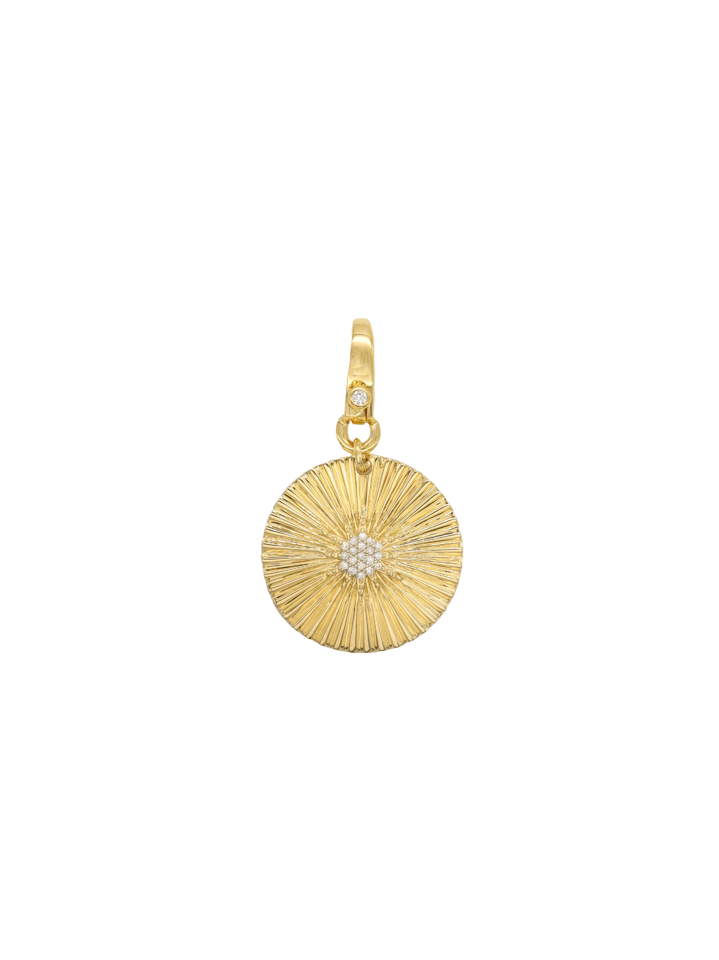 14k Yellow Gold Diamond Star Lobster Clasp Charm