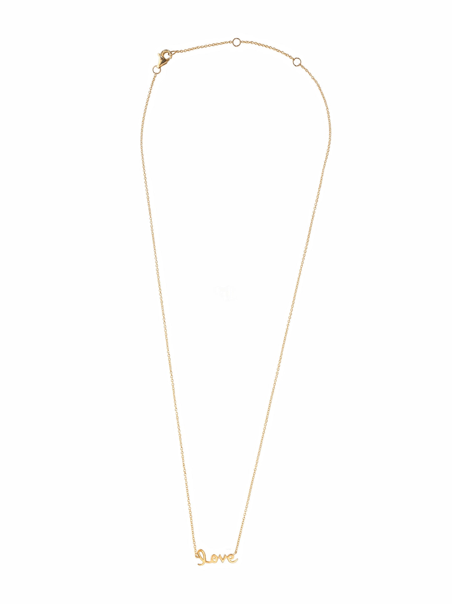 14k Yellow Gold Love Necklace