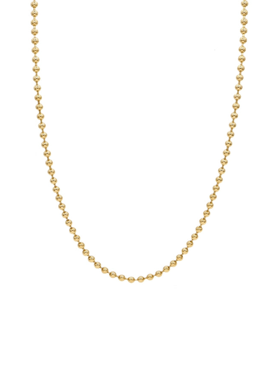 14k Yellow Gold Ball Chain Necklace