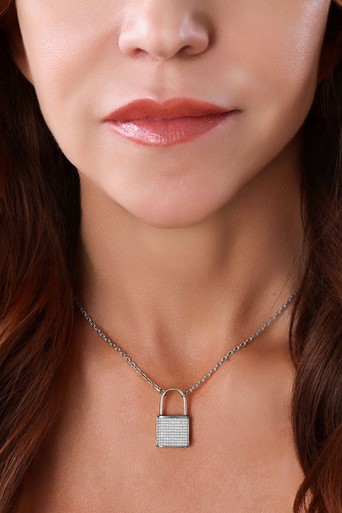 14k White Gold Diamond Reversible Locket Necklace