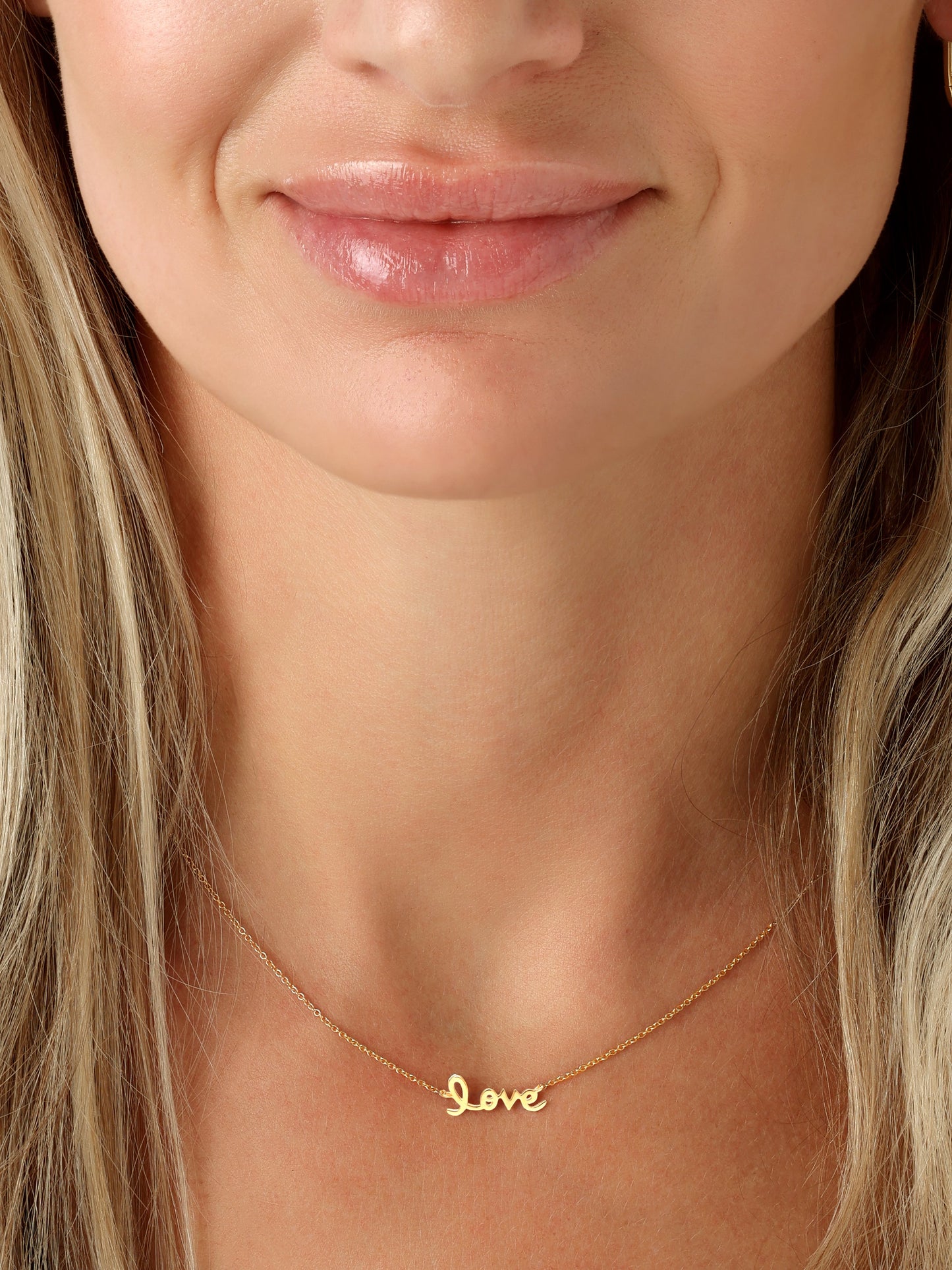 14k Yellow Gold Love Necklace