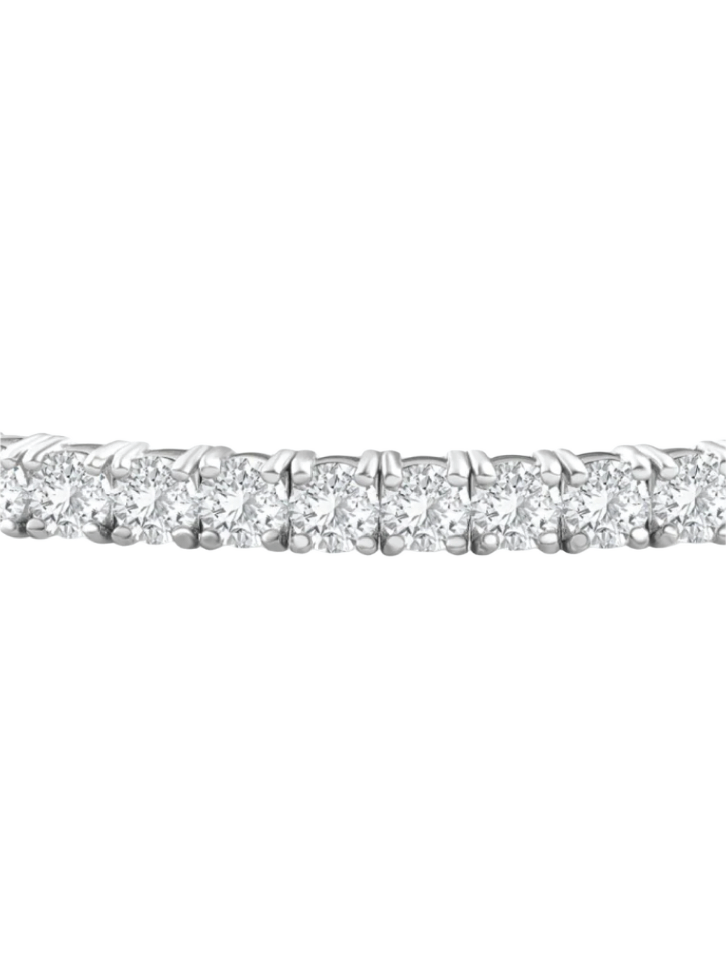 14k Large White Gold Diamond Flexible Bangle