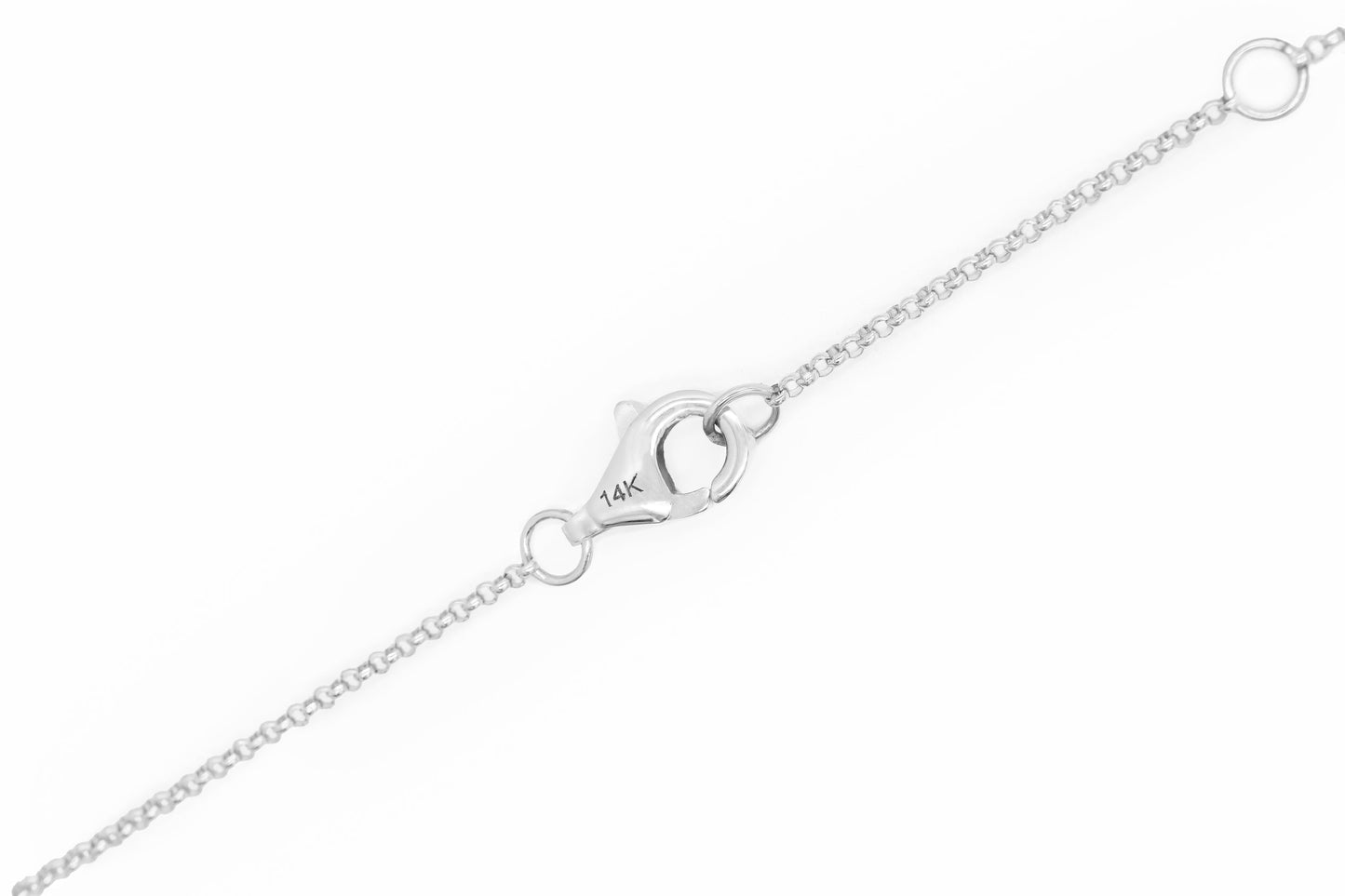 14k White Gold Diamond Mom Necklace