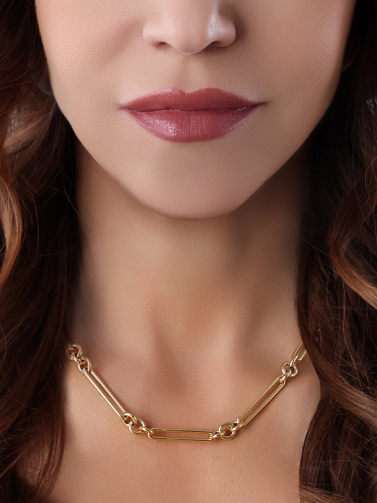 14k Yellow Gold Mixed Link Chain Necklace