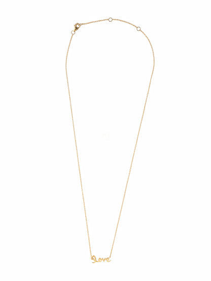 14k Yellow Gold Love Necklace