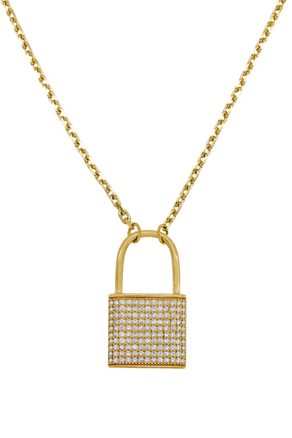14k Yellow Gold Diamond Reversible Locket Necklace