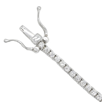 14k Small White Gold Diamond Tennis Bracelet