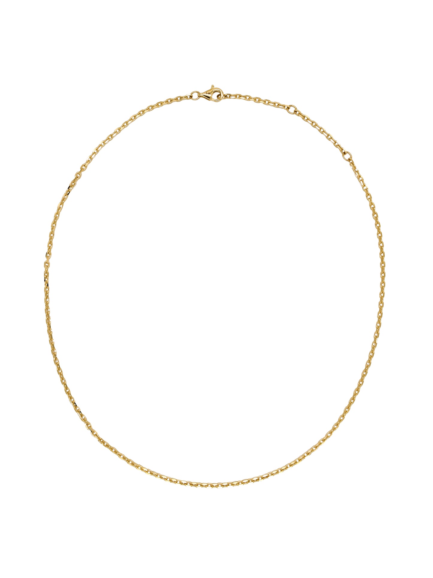 14k Yellow Gold Diamond Cut Chain
