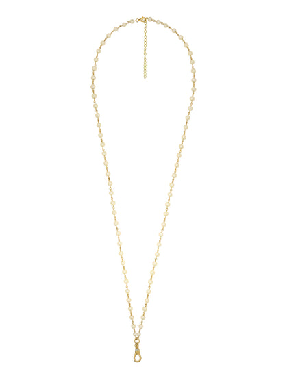 14k Yellow Gold Pearl Wrap Charm Necklace