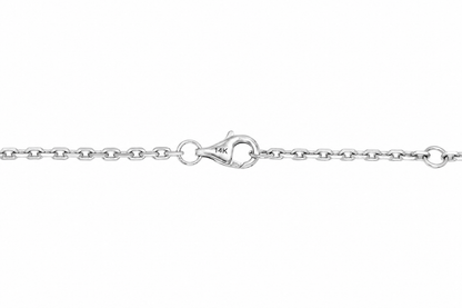 14k White Gold Diamond Heart Necklace