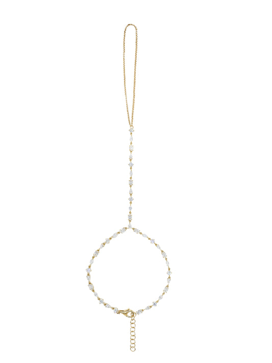 14k Yellow Gold Lab Diamond Multi-Shape Hand Chain