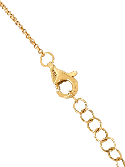14k Yellow Gold Diamond/Emerald Clover Bracelet