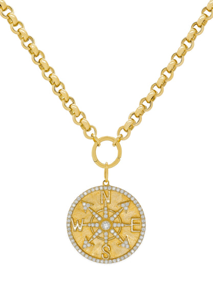 14k Yellow Gold Rolo Charm Chain Necklace