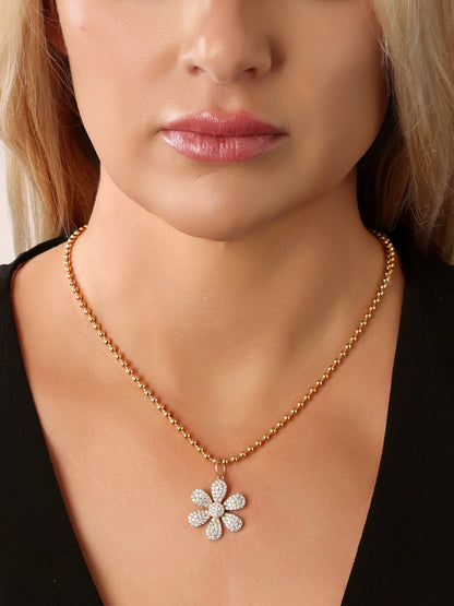 14k Yellow Gold Ball Chain Necklace