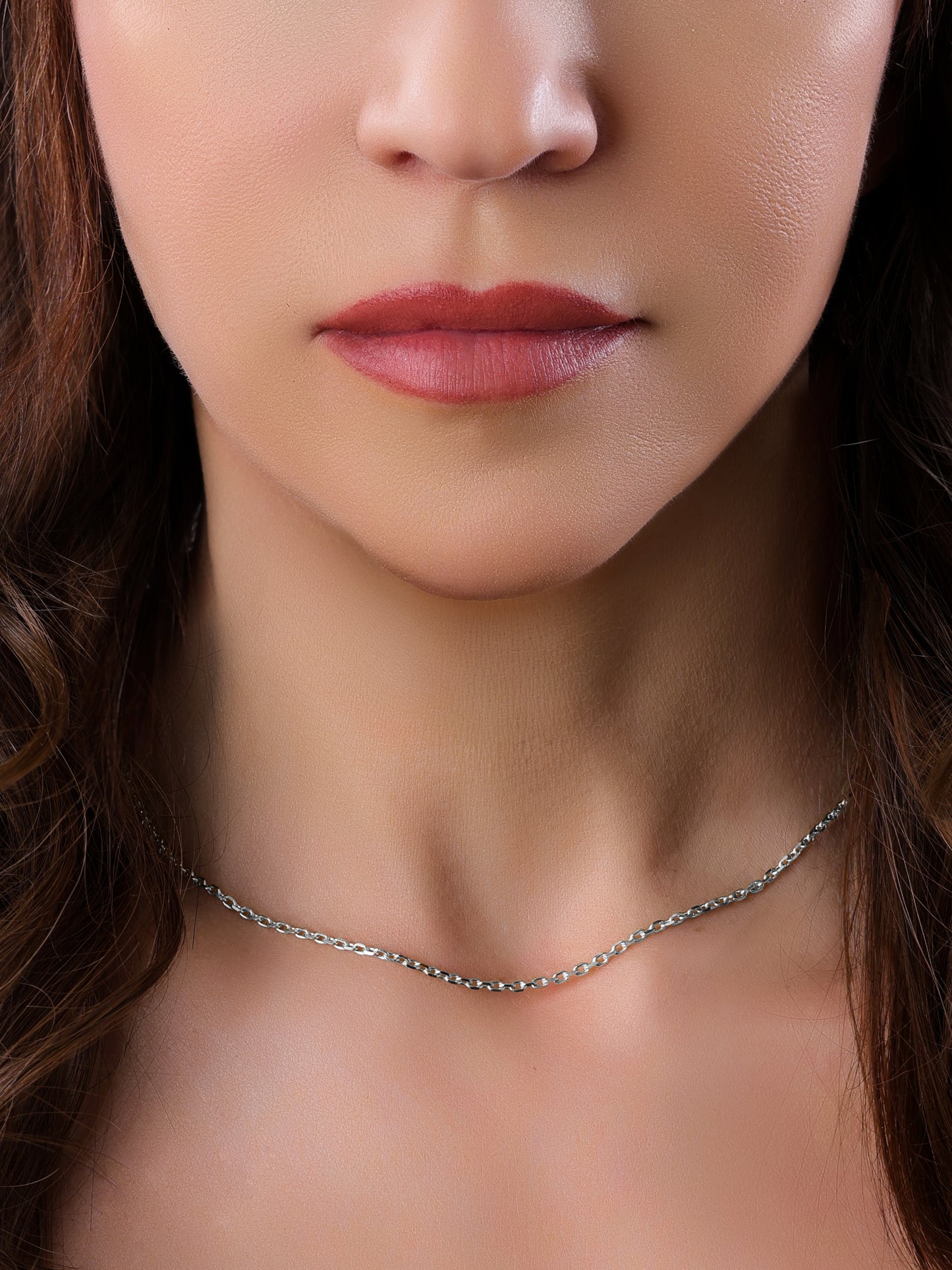 14k White Gold Diamond Cut Chain