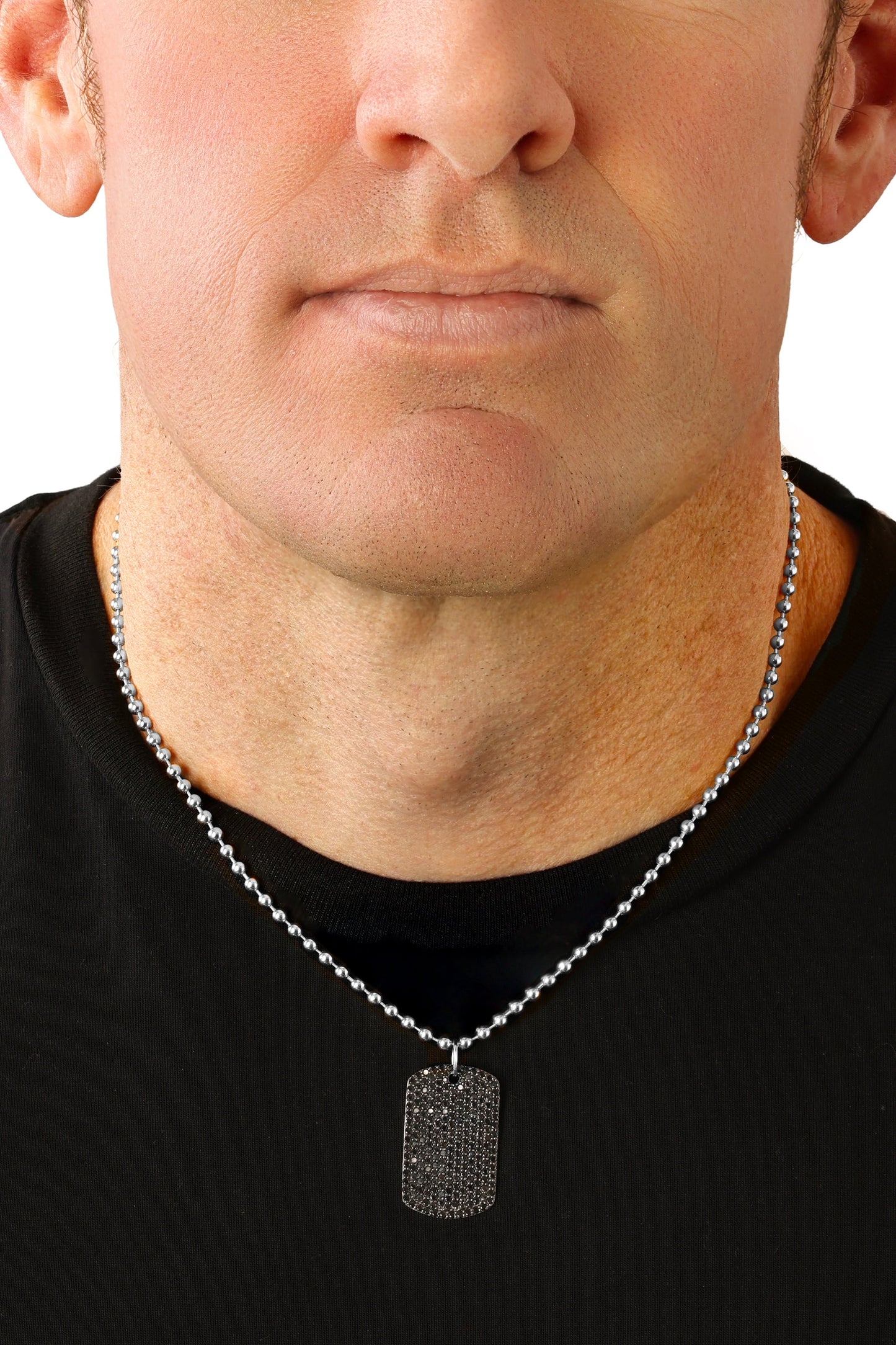 14k White Gold Ball Chain Necklace
