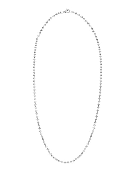 14k White Gold Ball Chain Necklace