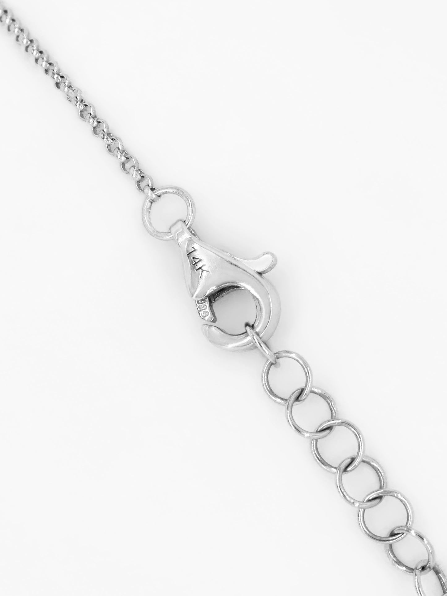 14k White Gold Diamond Butterfly Bracelet