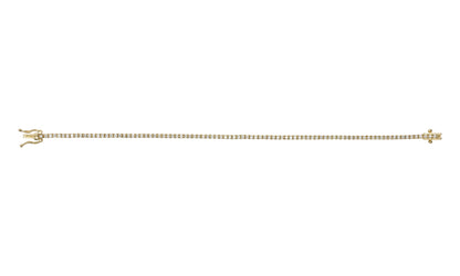 14k Small Yellow Gold Diamond Tennis Bracelet