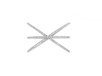 14k White Gold Diamond Orbit Ring