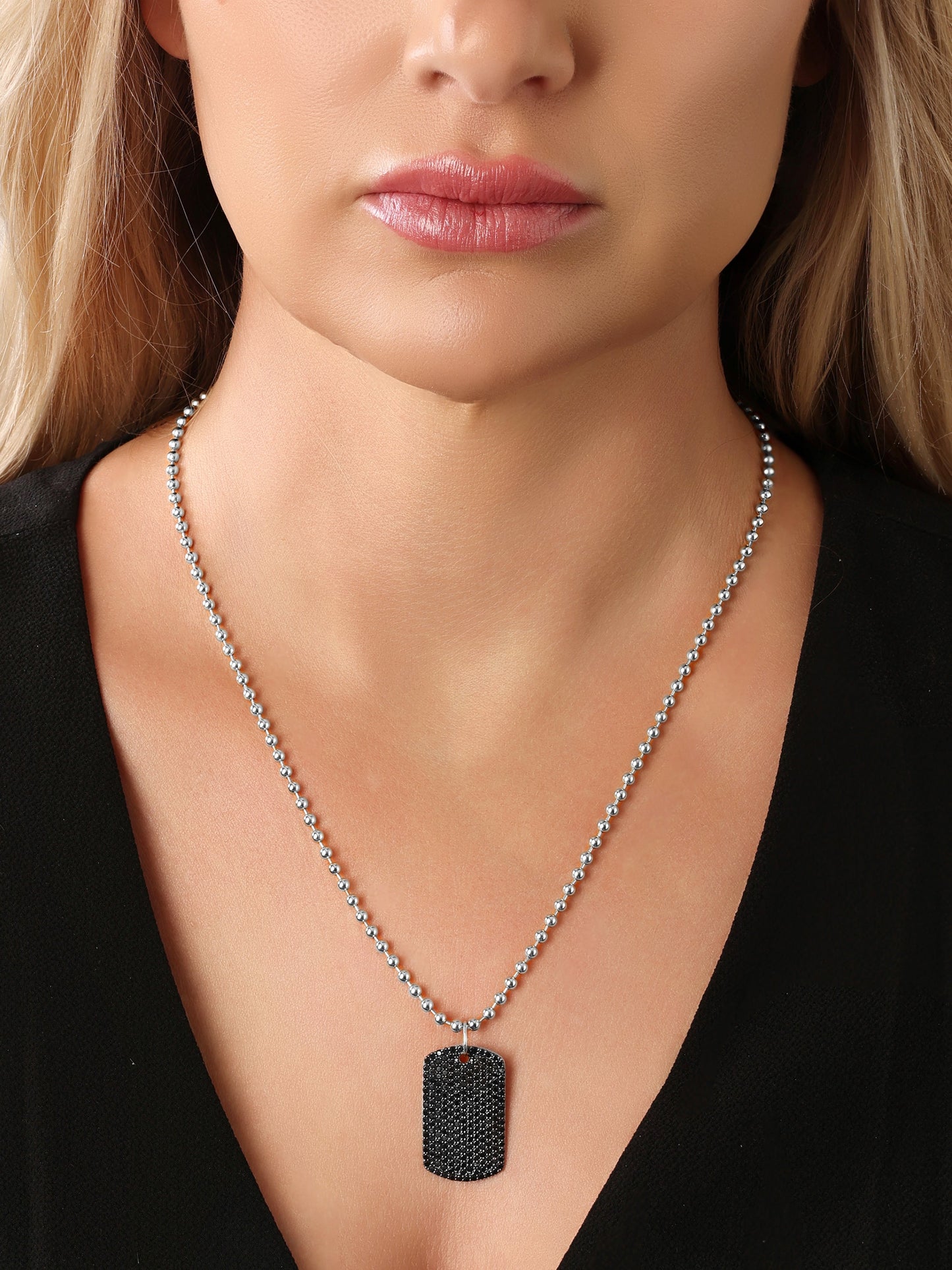 14k White Gold Ball Chain Necklace