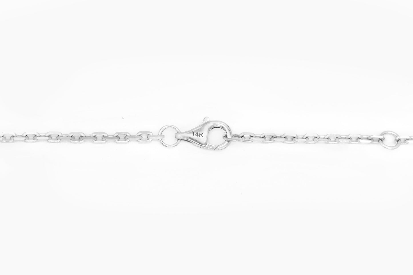 14k White Gold Diamond Heart Necklace