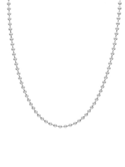 14k White Gold Ball Chain Necklace