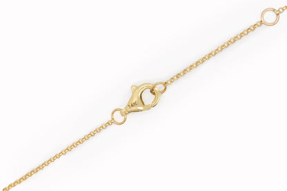14k Yellow Gold Diamond Mom Necklace