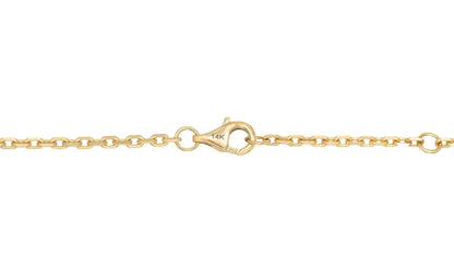 14k Yellow Gold Diamond Celestial Moon and Star Charm Necklace