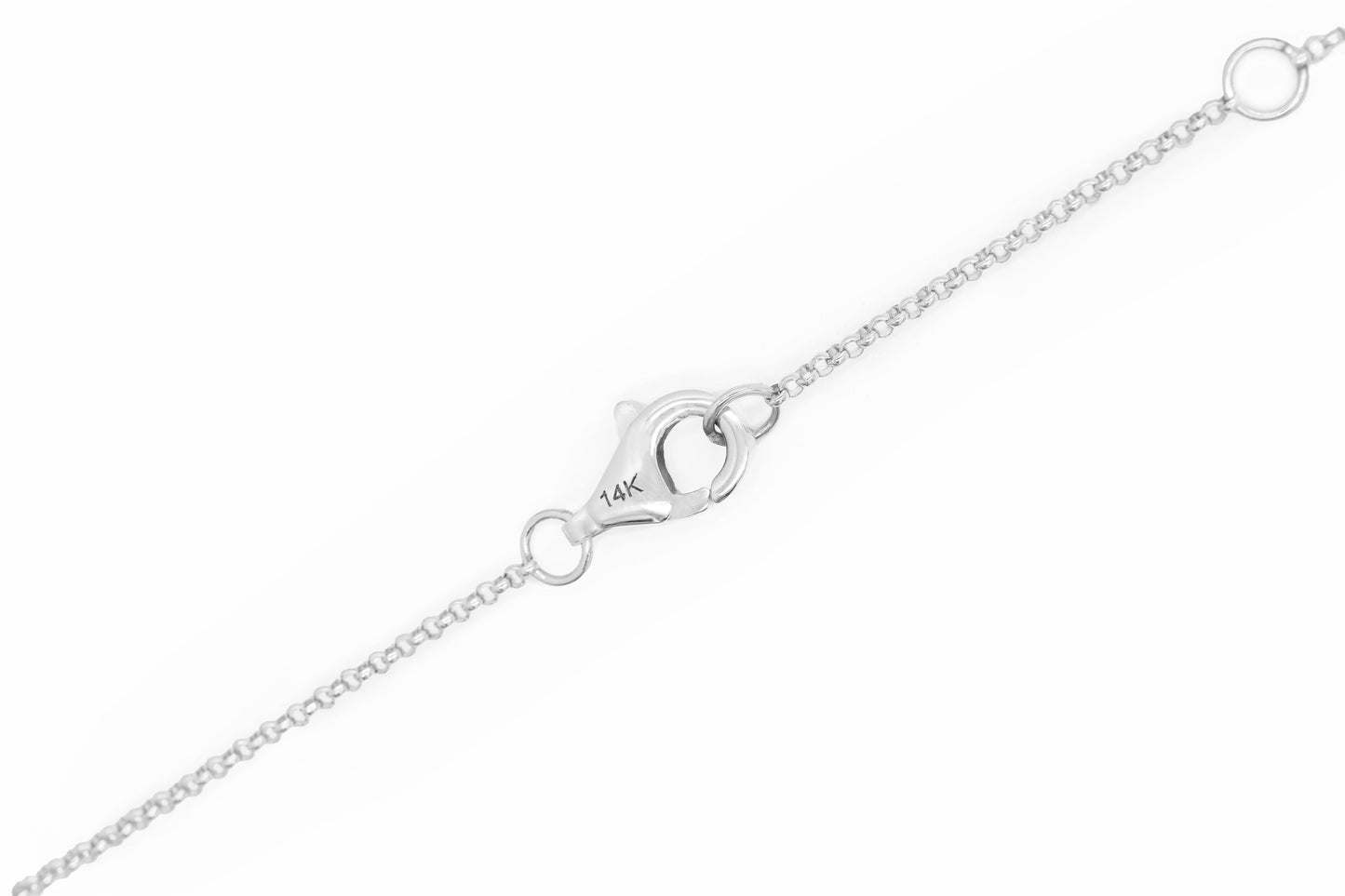 14k White Gold Yin/Yang Necklace